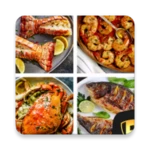 all seafood recipes offline android application logo